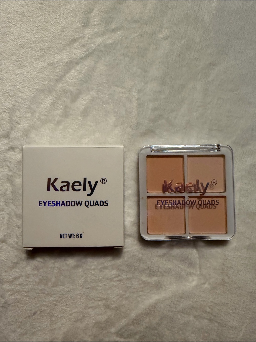 Kaely Powder Eyeshadow Quad, Vanilla Nude Beige Matte